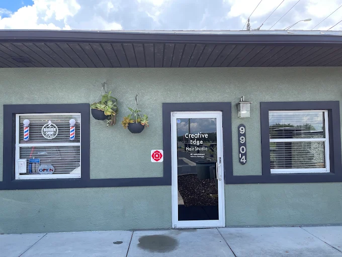 Storefront entrance of Creative Edge Salon